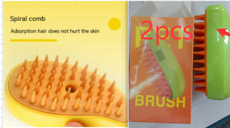 3-in-1 Steam Brush for Pet Grooming and Hair Removal