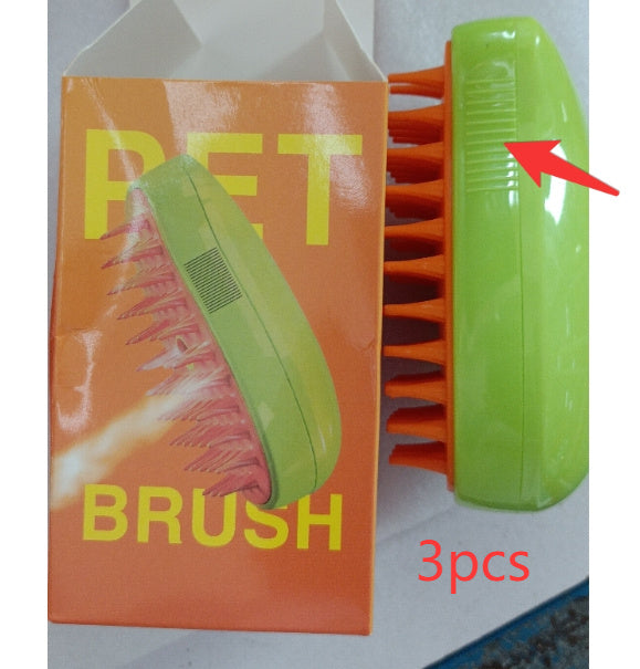 3-in-1 Steam Brush for Pet Grooming and Hair Removal